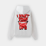 Hoodie Lips Gris