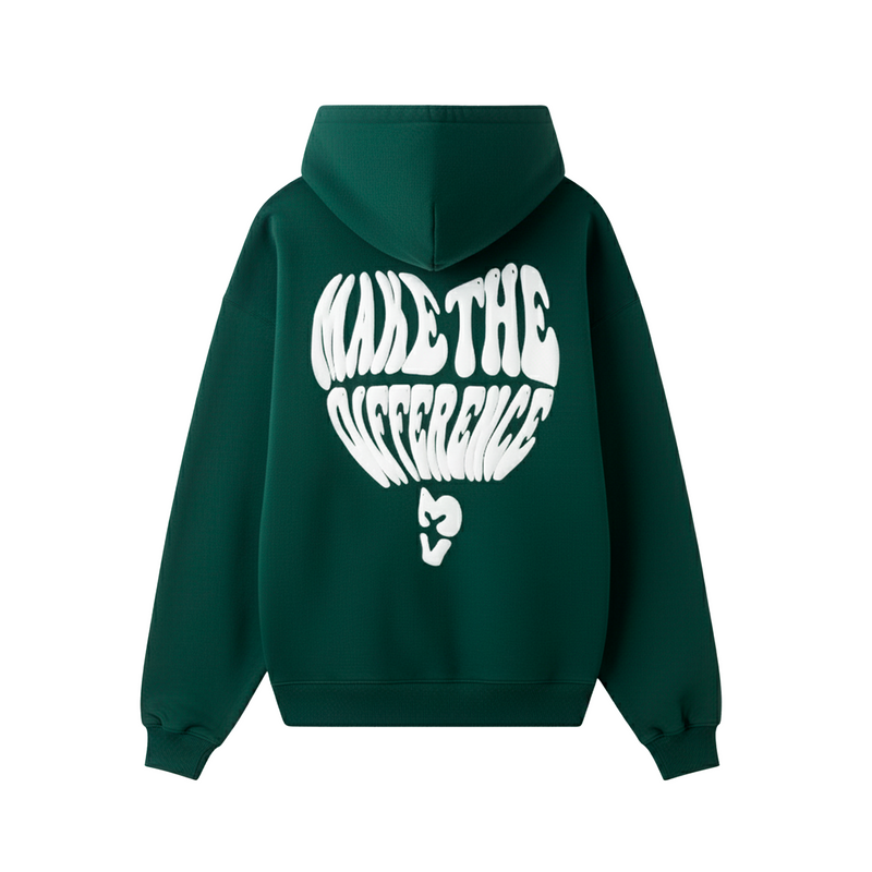Hoodie Make the Difference Verde