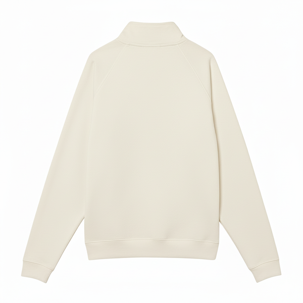 Sudadera Half zip BASIC BEIGE