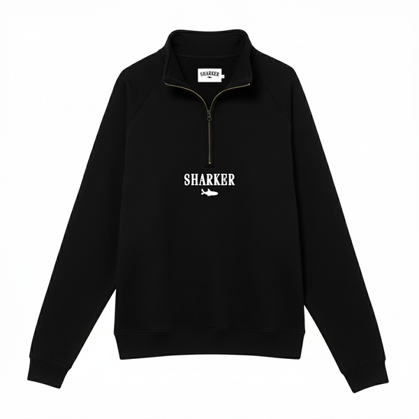 Sudadera Half zip BASIC NEGRO
