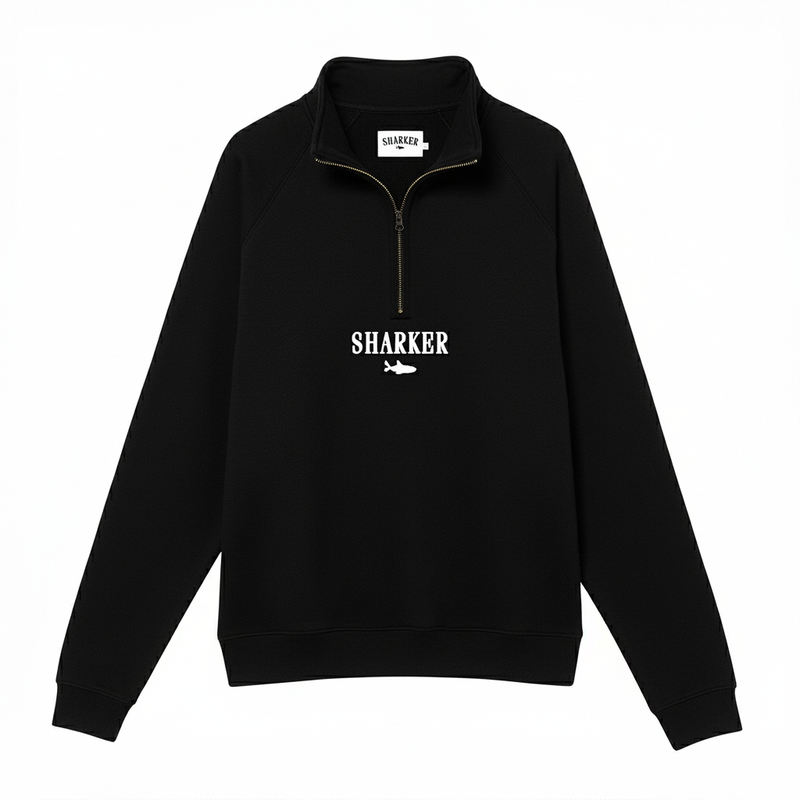 Sudadera Half zip BASIC NEGRO