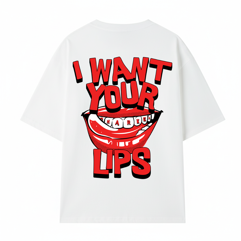 Camiseta Lips blanca