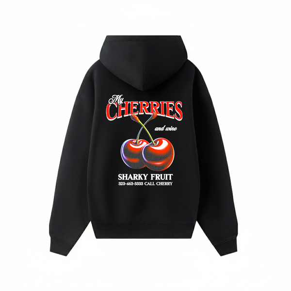 Hoodie CHERRIES Negra