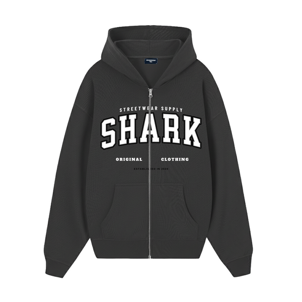 Hoodie Cremallera SHARK GRIS