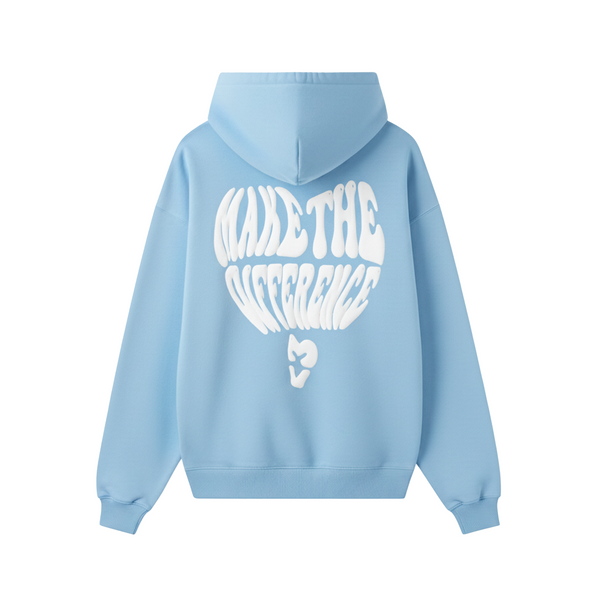 Hoodie Make the Difference azul bebe