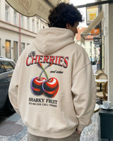 Hoodie Cherries Beige