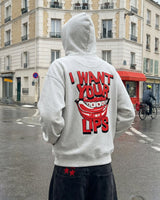 Hoodie Lips Gris